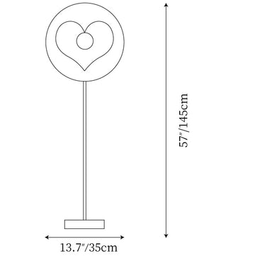 Heart Atmosphere Floor Lamp — Dimension drawings 1