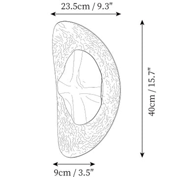 Helios Hammered Brass Sconce — Dimension drawings 1