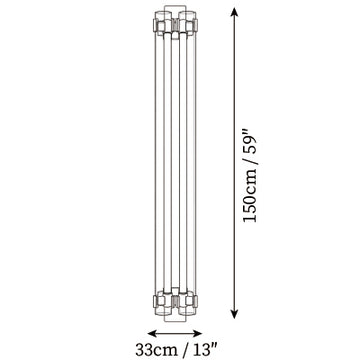 Helix Glass Wall Sconce — Dimension drawings 2