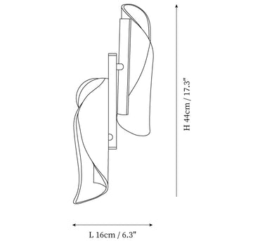 Hershal Luxe Wall Lamp — Dimension drawings 1