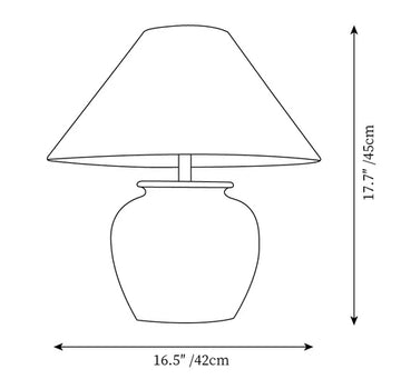 Houa Ceramic Table Lamp — Dimension drawings 1