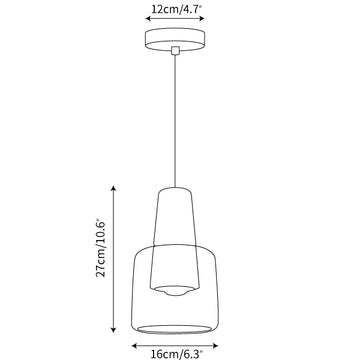 Lampadario Issa — Disegni dimensionali 1
