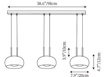 Johan Pendant Lamp — Dimension drawings 2