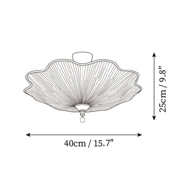 Josette Flush Mount Ceiling Light — Dimension drawings 1
