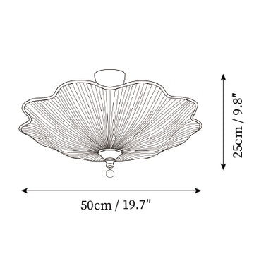 Josette Flush Mount Ceiling Light — Dimension drawings 2