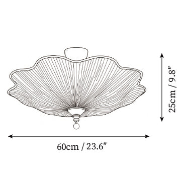 Josette Flush Mount Ceiling Light — Dimension drawings 3