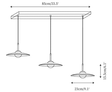 Julien Pendant Lamp — Dimension drawings 2