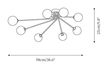 Kaspa Ceiling Lamp — Dimension drawings 2