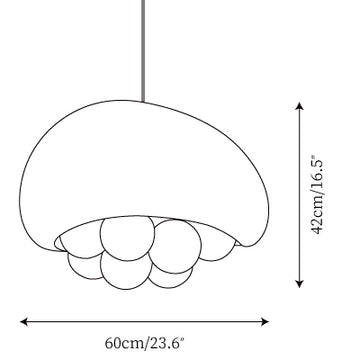 Khmara Bubbles Pendant Lamp — Dimension drawings 1