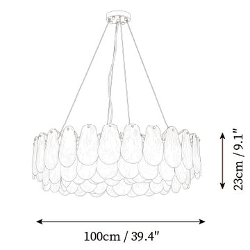 Leon Lampadario in Vetro Cloud — Disegni dimensionali 3