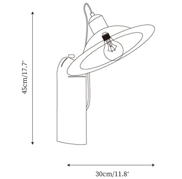 Lampiatta Wandlamp — Dimensioentekeningen 1