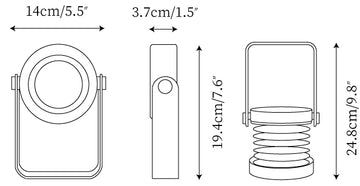 Portable Lantern Table Lamp — Dimension drawings 1