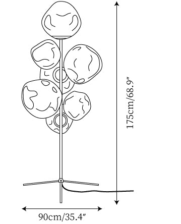 Lava Cone Floor Lamp — Dimension drawings 1