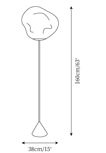 Lava Slim Floor Lamp — Dimension drawings 1