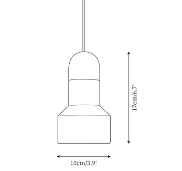 Lampe Suspendue Qie Stone — Plans de dimensions 1