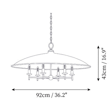 Layne Dome Chandelier — Dimension drawings 1