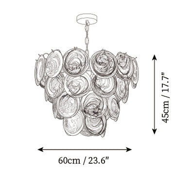 Lustre Verde Glass Disc — Plans de dimensions 2