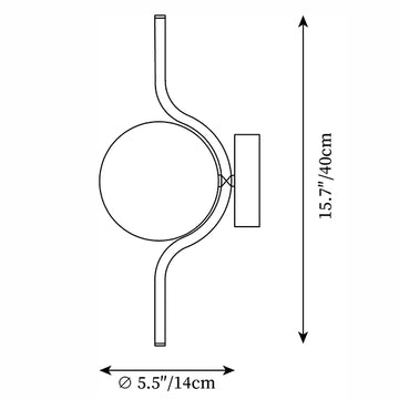 Applique murale Levita — Plans de dimensions 1