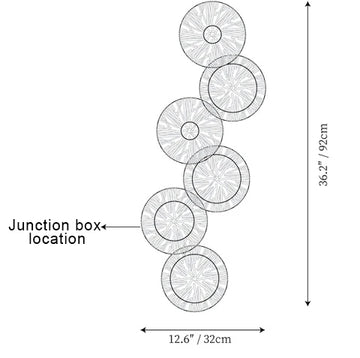 Lotus Leaves Wall Lamp — Dimension drawings 5