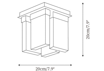 Lourmarin Plafondlamp — Dimensioentekeningen 1