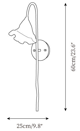 Lotus Amber Wall Lamp — Dimension drawings 1