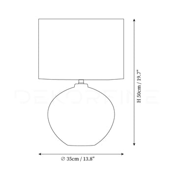 Lampe de Table en Céramique Texturée Mabel — Plans de dimensions 1