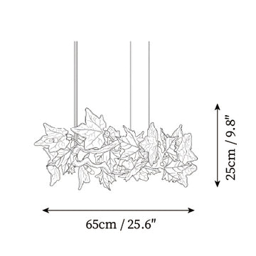 люстра Maelia Glass Leaf — رسومات الأبعاد 1