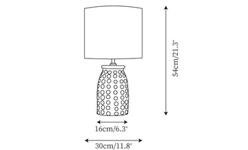 Lampe de Table Malay Patterned — Plans de dimensions 1