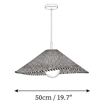 Malibu Rattan Pendant Light — Dimension drawings 2
