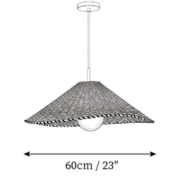Malibu Rattan Pendant Light — Dimension drawings 3