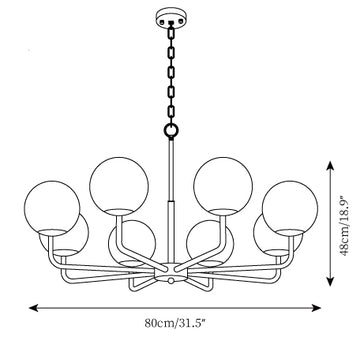 Maytoni Erich Alabaster Chandelier — Plans de dimensions 2