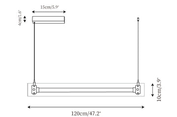 Lampe Suspension Mazha — Plans de dimensions 1