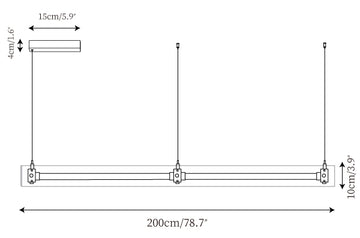 Lampe Suspension Mazha — Plans de dimensions 2