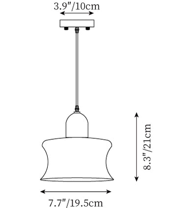 Mellow Glazen Hanglamp — Dimensioentekeningen 2
