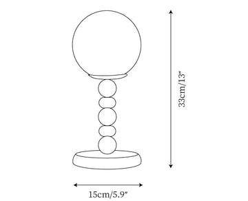Mirrorball Table Lamp — Dimension drawings 1