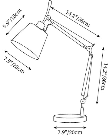 Modern Classic Table Lamp — Dimension drawings 1