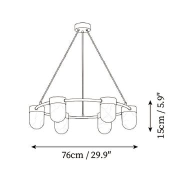 Lustre Montauk Alabaster — Plans de dimensions 1