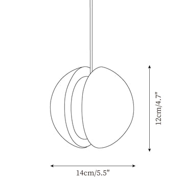 Moon Cement Pendant Lamp — Dimension drawings 1