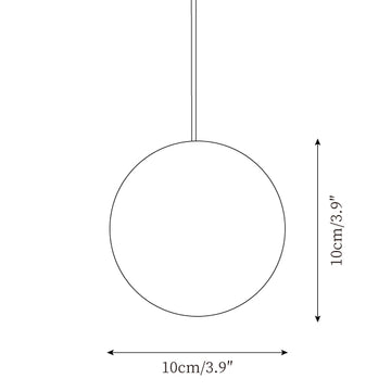 Moon Cement Pendant Lamp — Dimension drawings 2