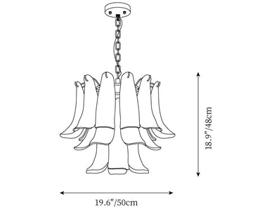 Murano-Kronleuchter — Dimension drawings 1