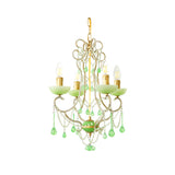 Lustre Gouttes de Verre de Murano Vert
