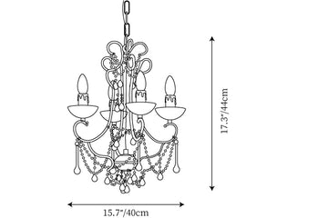 Murano Green Drops Chandelier — Dimension drawings 1