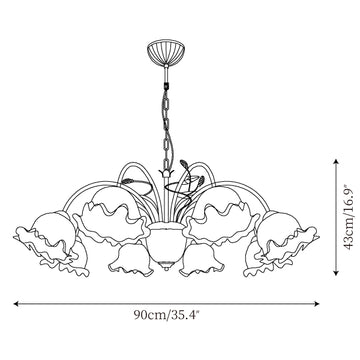 Lampadario Muse Flower — Disegni dimensionali 4