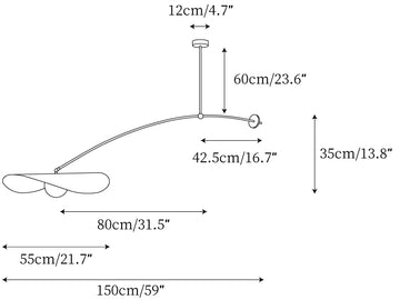 Myrna Chandelier — Dimension drawings 1