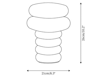 Napako tafellamp — Dimensioentekeningen 1