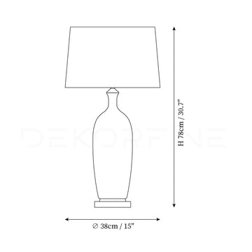 Norderney Ceramic Table Lamp — Dimension drawings 1