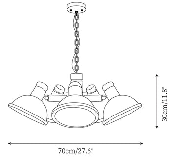 Lampadario Girona Mia — Disegni dimensionali 2