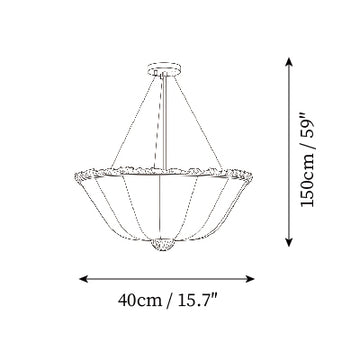 Chandelier Hackney — Plans de dimensions 1