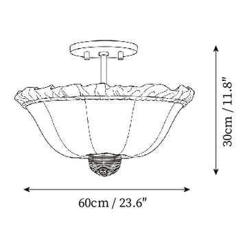 Josette Plafondlamp — Dimensioentekeningen 3