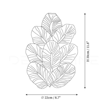 Applique murale Pathleaf Heap — Plans de dimensions 1